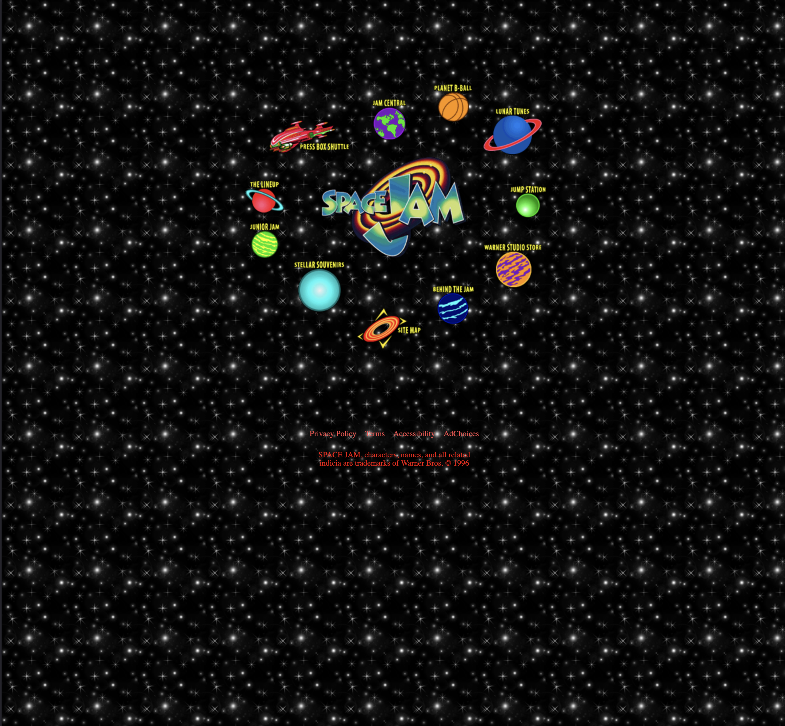 Sitio de Space Jam